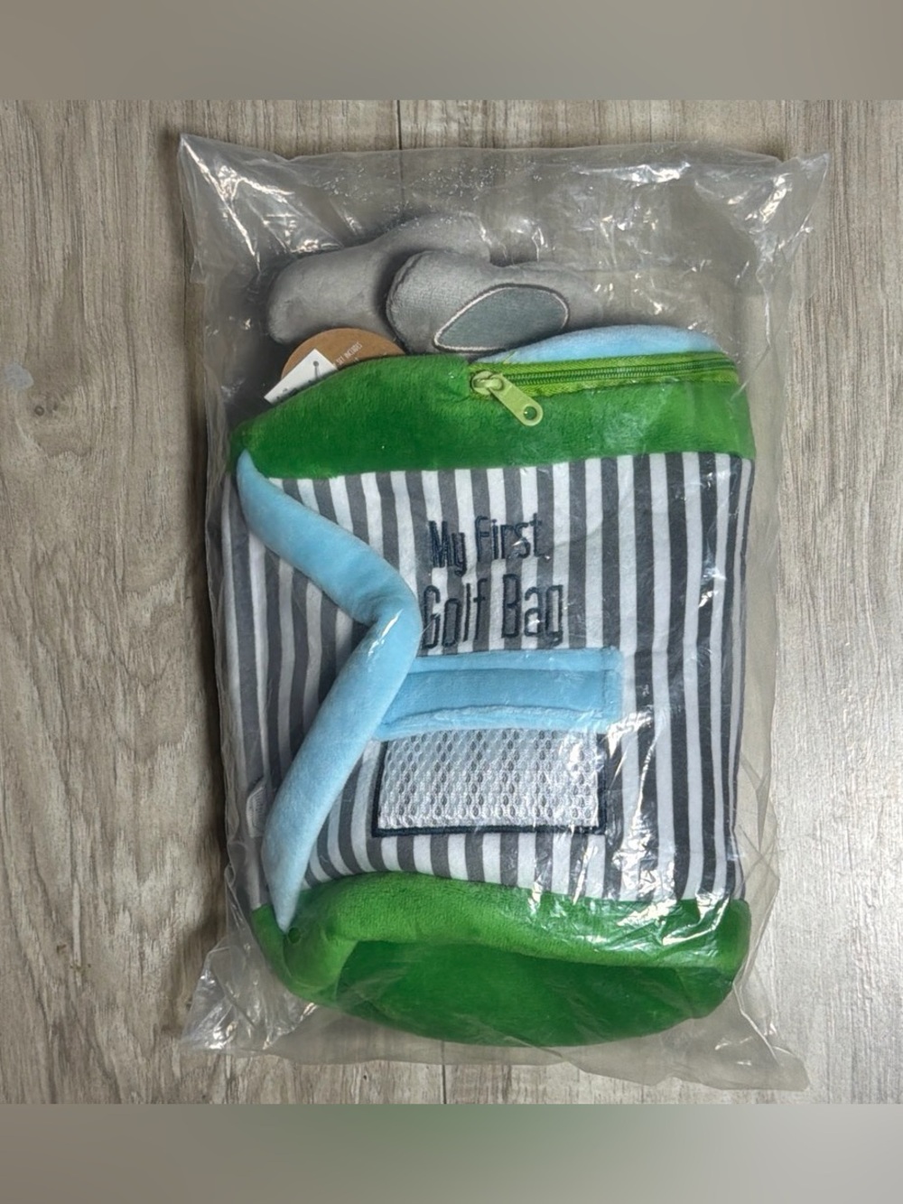 My First Golf Bag Plush Toy - Green & Blue Kids Accessory